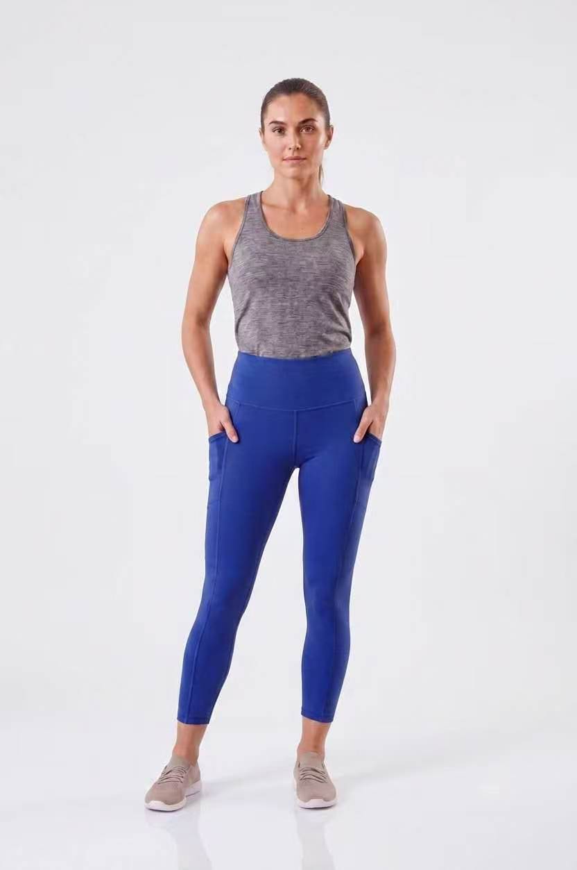 AM BOWLS Women's 7/8-Length Leggings with Slant Pocket