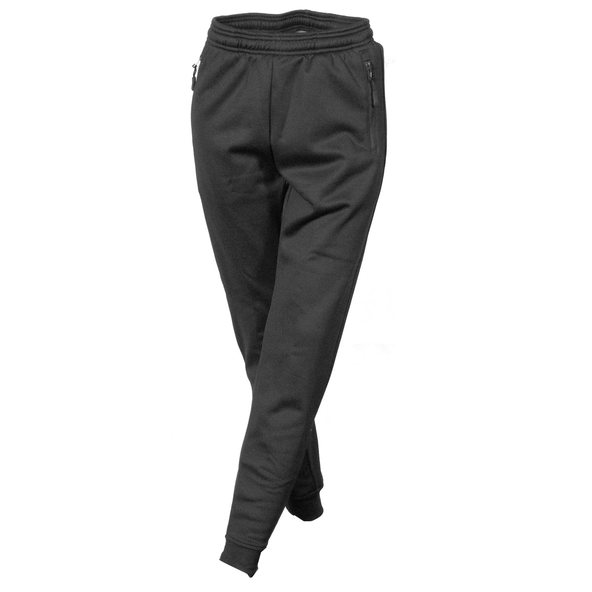 AM BOWLS Women's Slim Fit Fleecy Track Pant with Zip at Ankle
