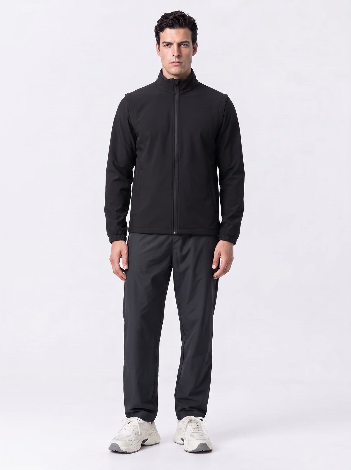 AM BOWLS Men's 2-in-1 Zip-Off Sleeves Jacket