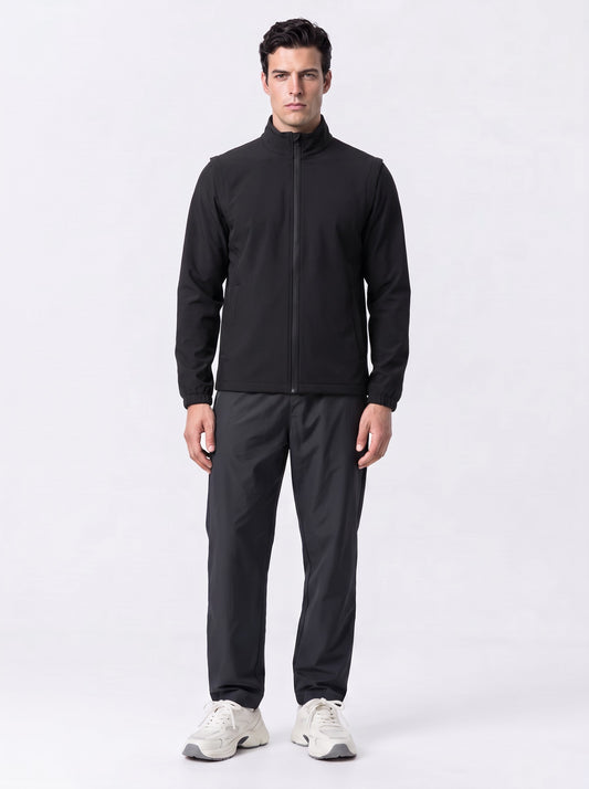 AM BOWLS Men's 2-in-1 Zip-Off Sleeves Jacket