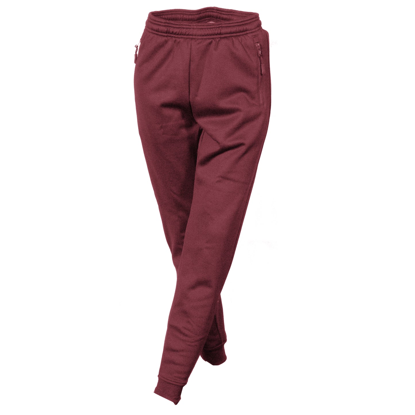AM BOWLS Women's Slim Fit Fleecy Track Pant with Zip at Ankle