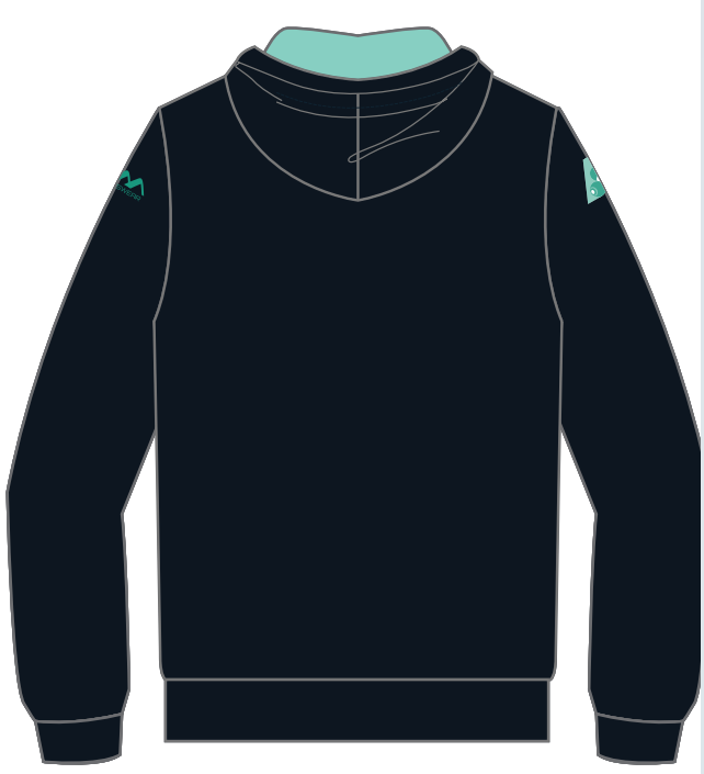 AM BOWLS Unisex Hoody Cobalt Navy/Teal