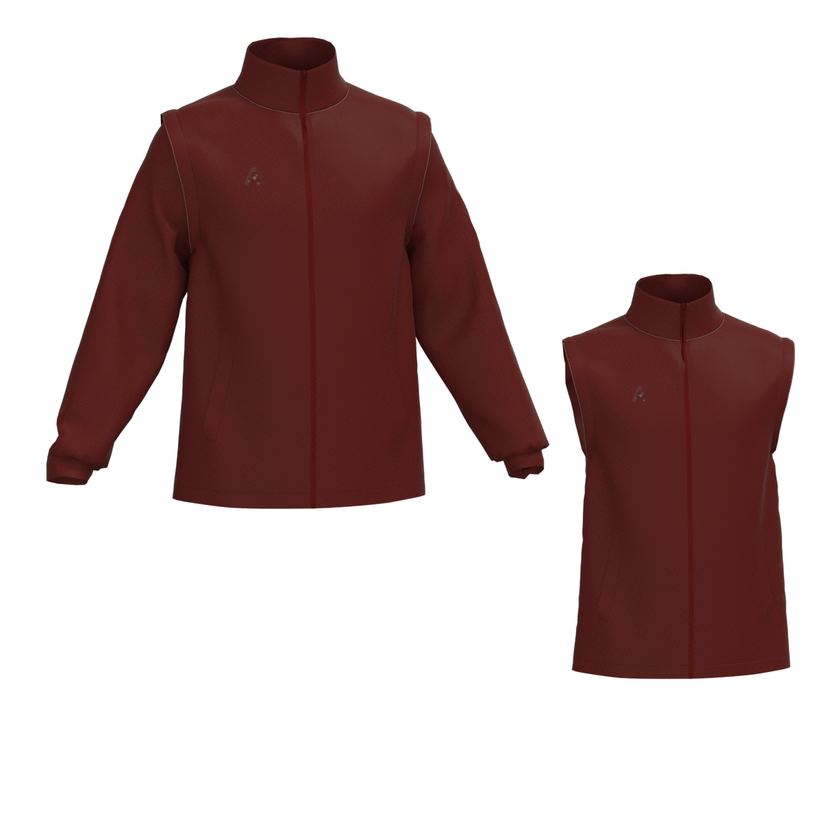 AM BOWLS Men's 2-in-1 Zip-Off Sleeves Jacket