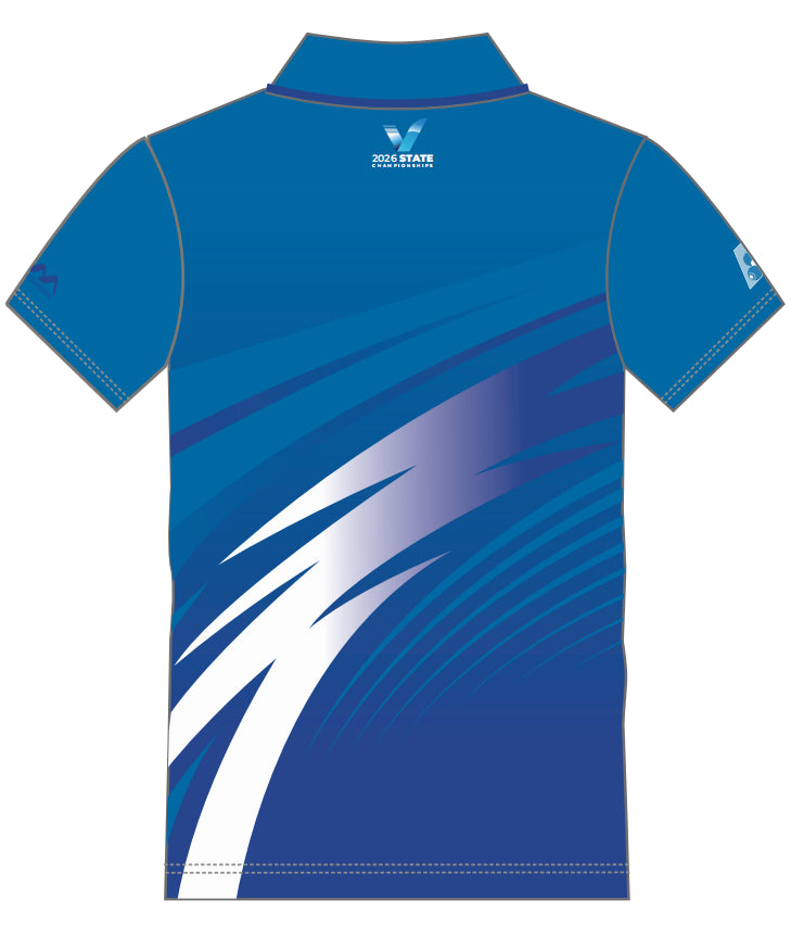 AM BOWLS Men's Polo Cobalt Blue